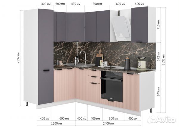 Угловая кухня Норд Line