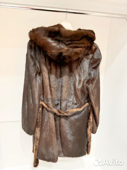 Шуба норковая с капюшоном 44 46