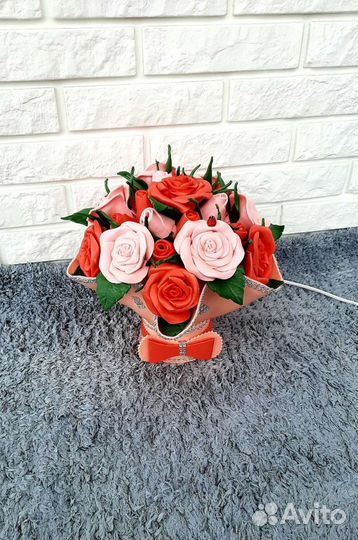 Светильник роза из изолона