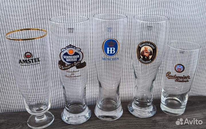 Пивные бокалы импортные коллекция