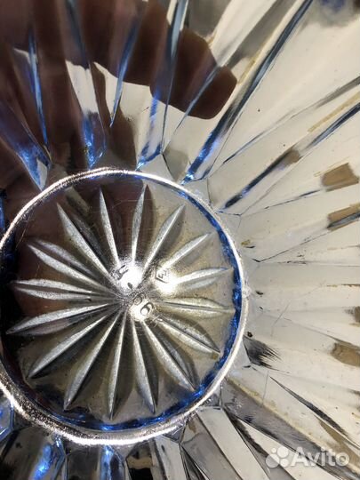 Салатник Цветное синее стекло. СССР 70-е