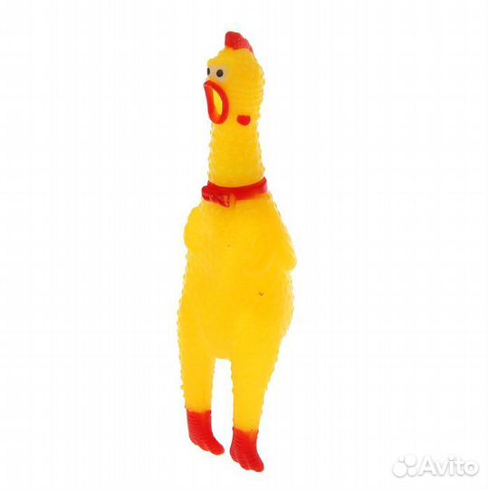 Прикол «Курица», кричит, в сетке, 16 см