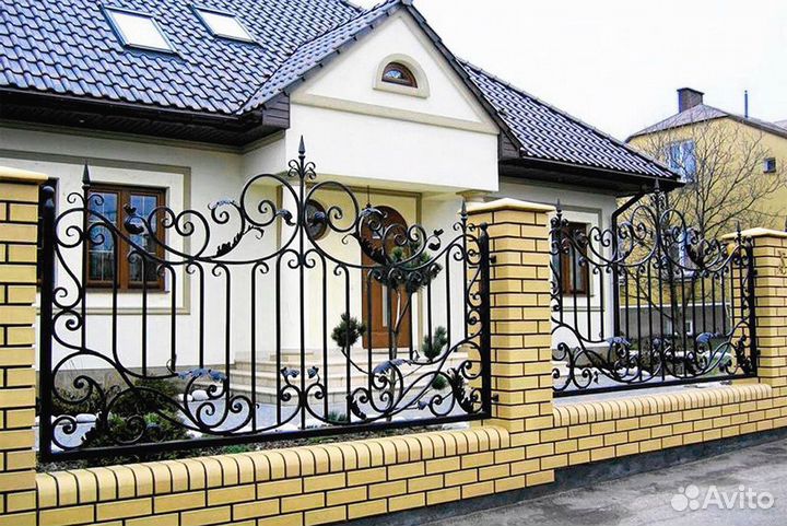 H2Заборы для дачи кованные 3Д под заказ 1метр/h2 p