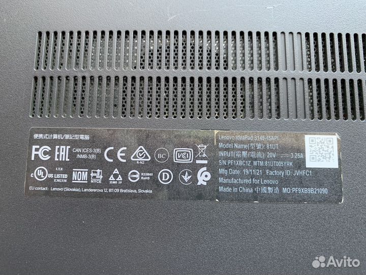 Ноутбук Lenovo ideapad Ryzen3 SSD 512гб HDD 1тб