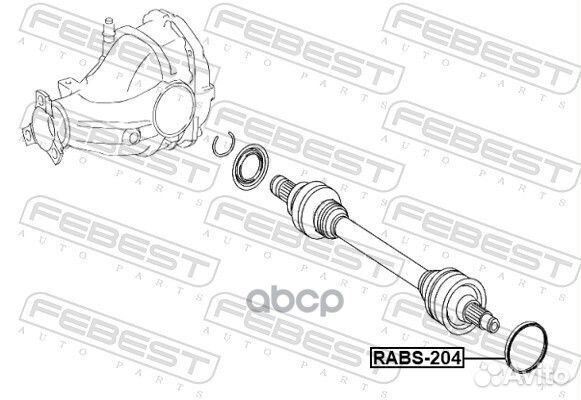 Кольцо ABS Chrysler 300C 3.5 04-12 rabs204 Febest