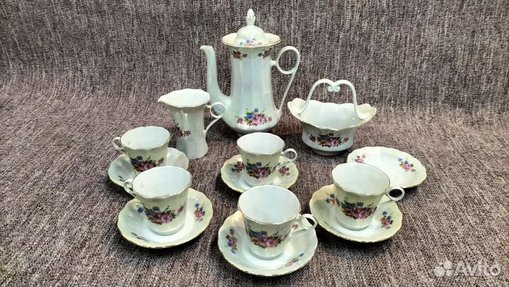 Чайный, кофейный, сервиз фарфор