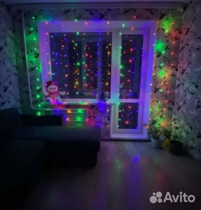 Гирлянда штора занавес водопад в наличии все