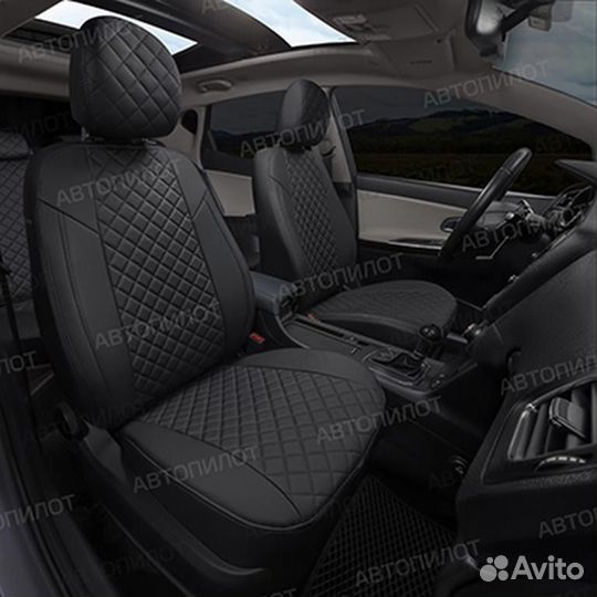 Авточехол экокожа-ромб Volkswagen Touareg 2011+