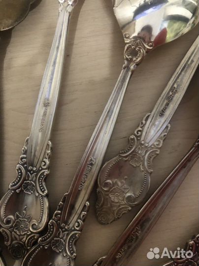 Ложки вилки лопатки Троянда мельхиор