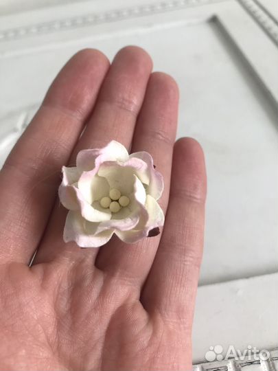 Бумажные цветы скрапбукинга рукоделия 99шт