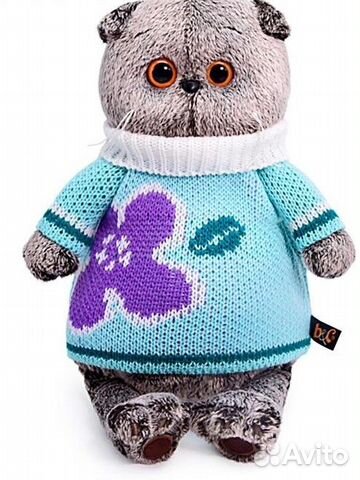 Кот Басик в весеннем свитере 25см оригинал,новый