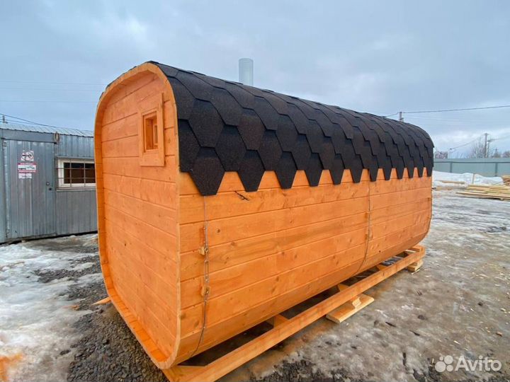 Баня-бочка квадро в наличии