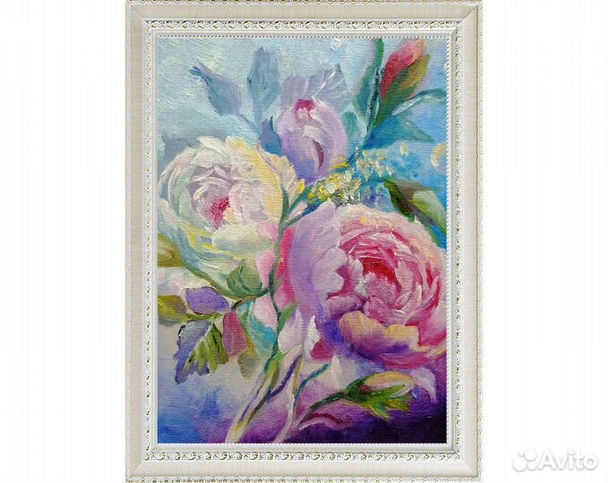 Картина цветы пионы 