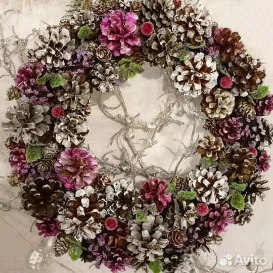 Рождественский венок на дверь