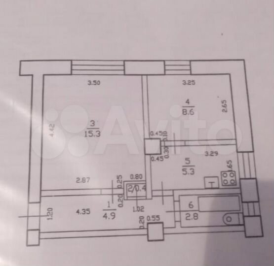 2-к. квартира, 37,3 м², 1/2 эт.