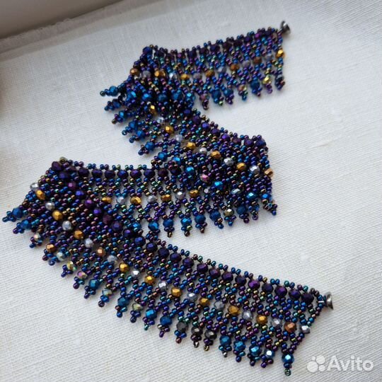 Ожерелье-силянка фиолетовый микс