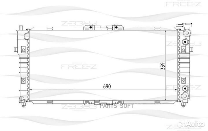 Радиатор охлаждения mazda 626/MX-6 92- FPA115200