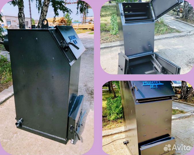 Твердотопливный котел с большой топкой