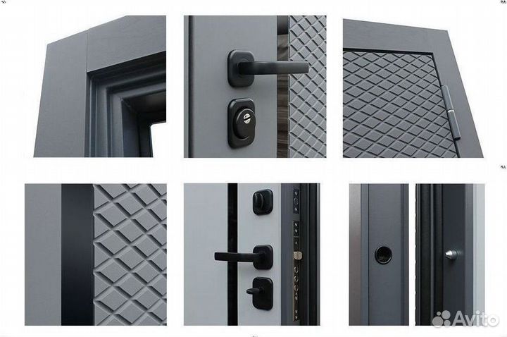 Дверь входная серая металлическая Манчестер