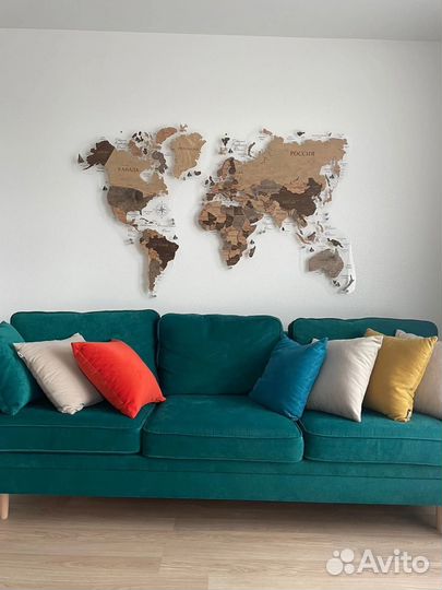 Карта мира из фанеры