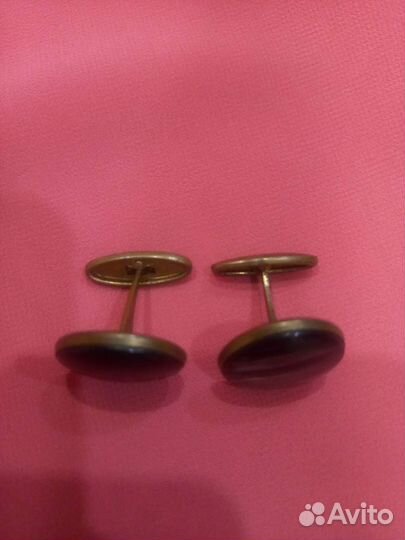 Запонки СССР советские янтарь