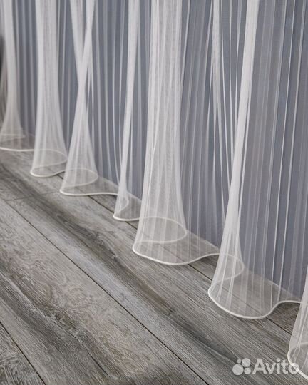 Тюль Плиссе Крем