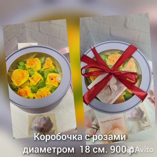 Розы в шляпной коробке, подарок, букет из роз