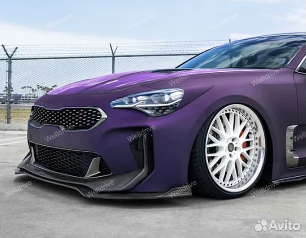 Сплиттер Kia Stinger GT черный глянец