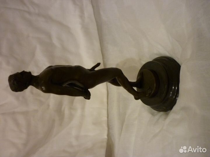 Статуэтка обнаженный юноша скульптура бронза ню N2