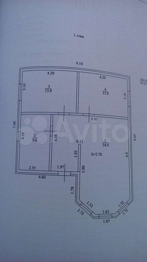 Дом 72 м² на участке 6 сот.
