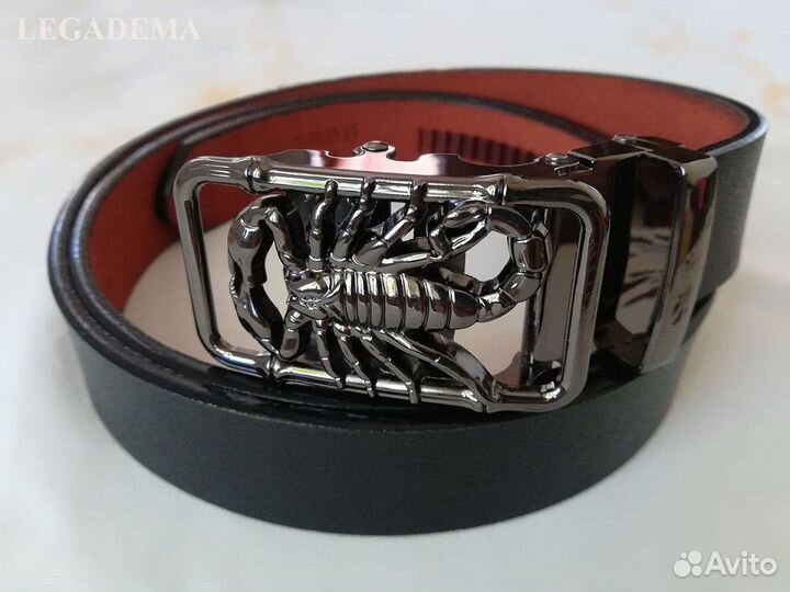 Ремень из натуральной кожи Скорпион