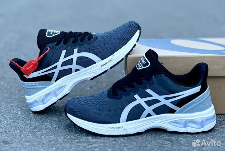 Кроссовки asics мужские, сетка. Белые и синие, 2 р