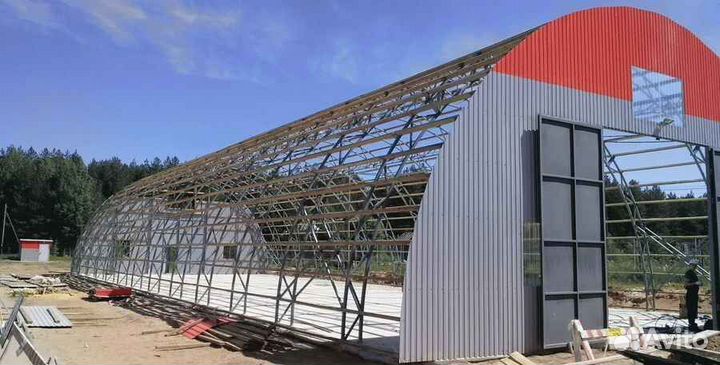 Строительство ангара из металлоконструкций