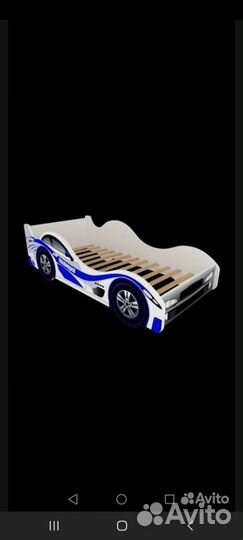 Детская кровать машина с матрасом