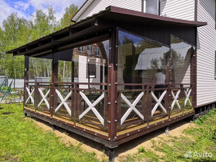 Мягкие окна для беседок террас