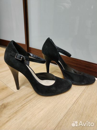 Туфли женские чёрные замшевые 37 размер