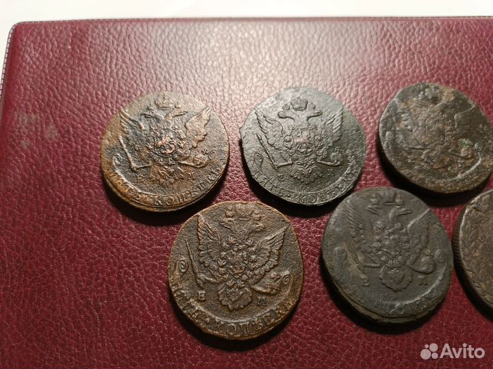 5 копеек 1766, 5 коп 1772, 5 к 1781, 5к 1784, 1787