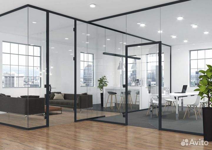 Перегородки из стекла для офиса