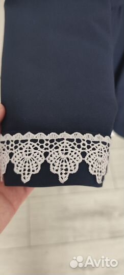 Платье школьное синее 128-134