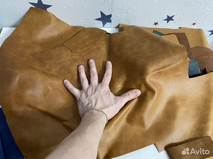 Обрезки натуральной кожи Crazy Horse