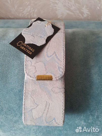 Футляр для очков нат. кожа-замша.Новый.5 см и 4 см