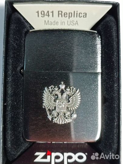 Zippo 1941 Replica Vintage Chrome LTR Silver 925