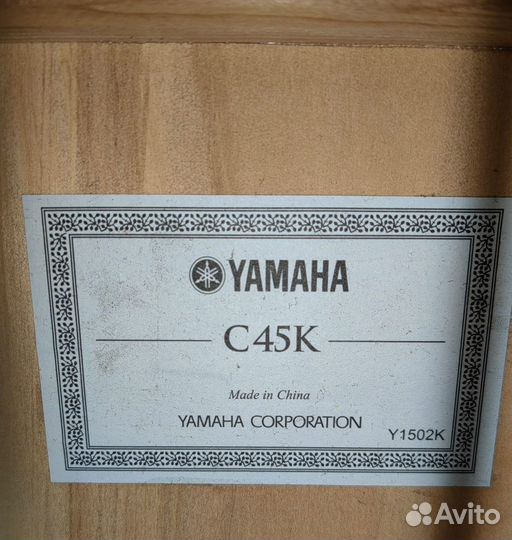 Гитара yamaha c45k