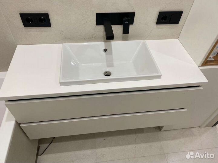 Каменная мойка для ванной