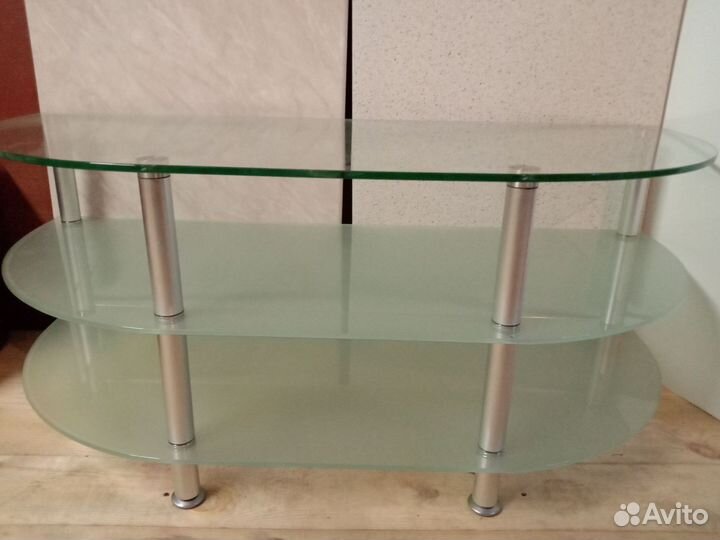Стеклянная тумба под тв телевизор