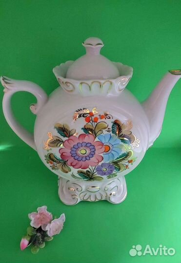 Заварочный/доливочный чайник фарфор, Киевский фз
