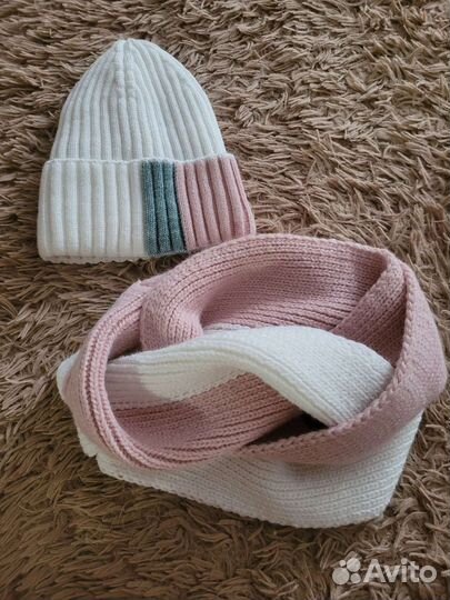 Комплект шапка зима и снуд