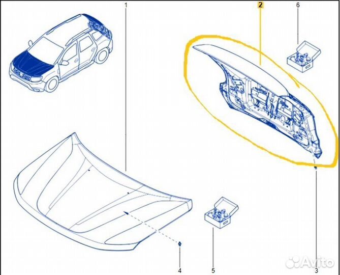 Крышка багажника (Дверь багажника) Renault Duster