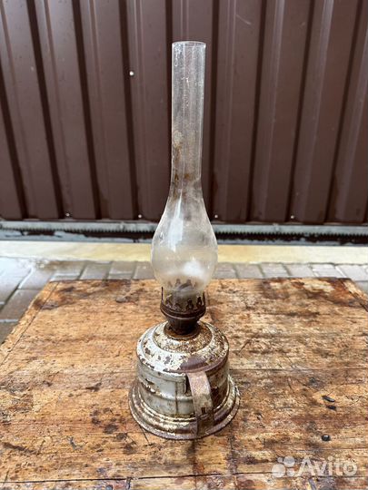 Керосиновая лампа старинная настольная заря мм