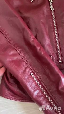 Кожаная куртка косуха красная, лиловая 2 шт